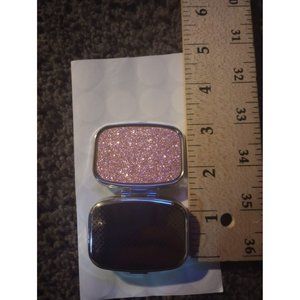 Mini shiny pink  2 compartment pill box wallet purse new